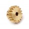 17T Brass Pinion Gear (0.8 M / 32DP 3.175 Shaft)