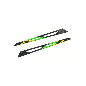 DISC.. Carbon Tail Boom Support (Green - 2 pcs) - Blade 130X