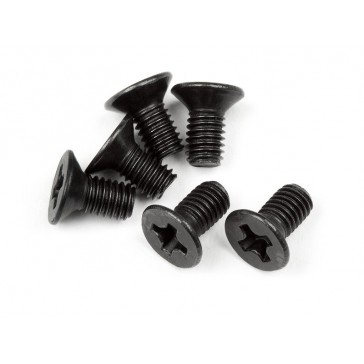 Flat Head Screw M3 x 6mm 6Pcs