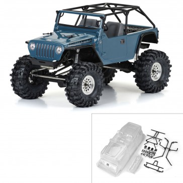 1/10 2004 Jeep LJ Clear Body/Trail Cage 12.3 Wheelbase Crawlers