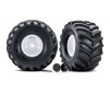 White X-Monster Wheels w/ Terra Groove Tires (2) White X-Monster Wheels w/ Terra Groove Tires (2)