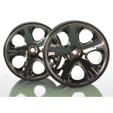 Wheels, All-Star 2.8 (black chrome) (nitro rear/ electric fr