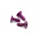 Alu Tp Flat Hd Screw 3 X8Mm Hex Socket/Purple/5Pc