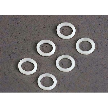 White plastic washers (5x8x1.0mm) (6)