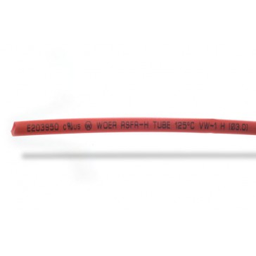 3mm thick shrink tube red - 1m