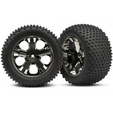 Tires & wheels, assembled, glued (2.8) (All-Star black chrom