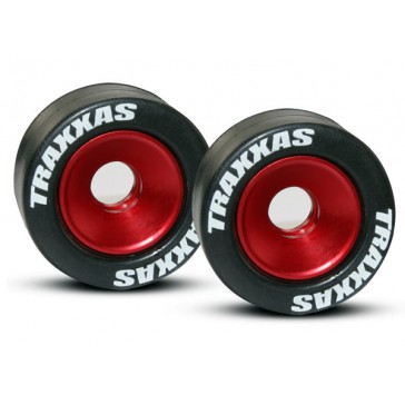 Wheels, aluminum (red-anodized) (2)/ 5x8mm ball bearings (4)