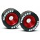 Wheels, aluminum (red-anodized) (2)/ 5x8mm ball bearings (4)