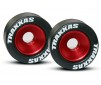 Wheels, aluminum (red-anodized) (2)/ 5x8mm ball bearings (4)