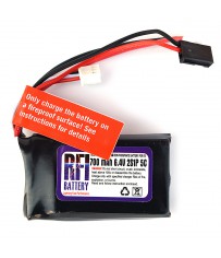 DISC.. Li-Fe for RX 700mAh 5C/10C 7,4 (2S) 16,5x30x52,5 - 46g FUT/JR
