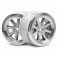 DISC.. VINTAGE 8 SPOKE WHEEL 26mm MATTE CHROME 0mm OFFSET