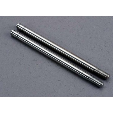 Shock shafts, steel, chrome finish (X-long) (2)