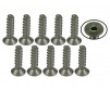 M2 x 8 Titanium Flat Head Hex Socket - Self Tapping (10 Pcs)