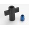 Antenna crimp nut, aluminum (blue-anodized)/ antenna nut too