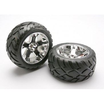 Tires & wheels, assembled, glued (All-Star chrome wheels, An