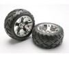 Tires & wheels, assembled, glued (All-Star chrome wheels, An
