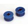 DISC.. Pulleys, 15-groove (front/ rear) (blue-anodized, light-weigh