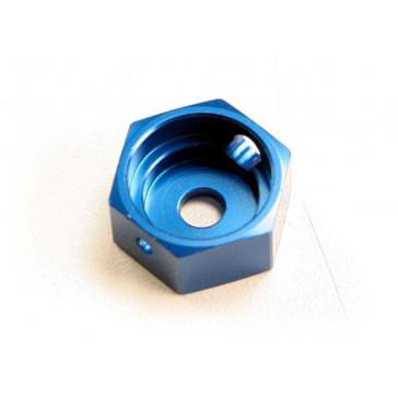 Brake adapter, hex aluminum (blue) (for T-Maxx steel constan