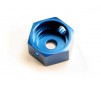 Brake adapter, hex aluminum (blue) (for T-Maxx steel constan