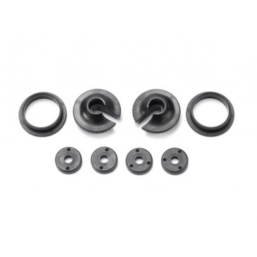 Spring retainers, upper & lower (2)/ piston head set (2-hole