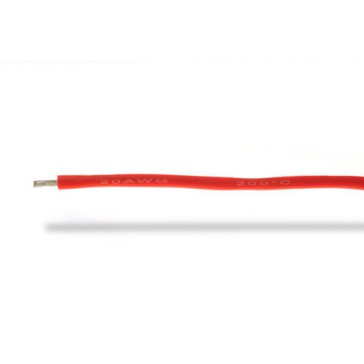 Fil silicone  20AWG (0,50mm²) rouge - 1m