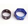 Brake adapter, hex aluminum (blue)