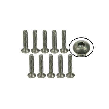 n°4-40 x 5/8 Titanium Flat Head Hex Socket - Machine (10 Pcs)