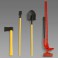 DISC.. SCALE ACCESSORY SET n°2 LIFT JACK,PRY BAR,SHOVEL,AXE