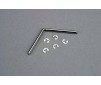 Suspension pins, 2.5x31.5mm (king pins) w/ E-clips (2) (stre