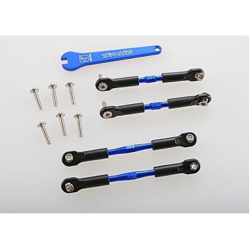 Turnbuckles, aluminum (blue-anodized), camber links, front,