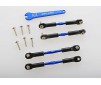 Turnbuckles, aluminum (blue-anodized), camber links, front,