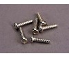 Screws, 2.6x10mm roundhead self-tapping (6)