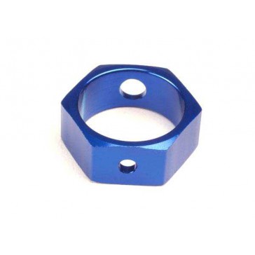 Brake adapter, hex aluminum (blue) (use with HD shafts)