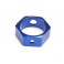 Brake adapter, hex aluminum (blue) (use with HD shafts)