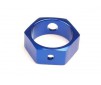 Brake adapter, hex aluminum (blue) (use with HD shafts)