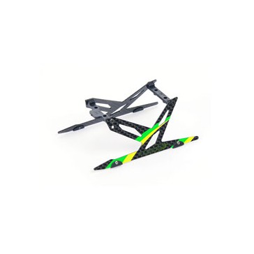 DISC.. Carbon Landing Skid Set (Green) - Blade 130X