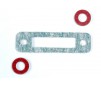 Exhaust header gasket (1)/ gaskets, pressure fitting (2) (fo