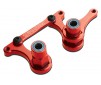 Steering bellcranks, drag link (red-anodized T6 aluminum)/ 5