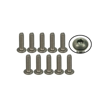 n°4-40 x 3/8 Titanium Button Head Hex Socket - Machine (10 Pcs)