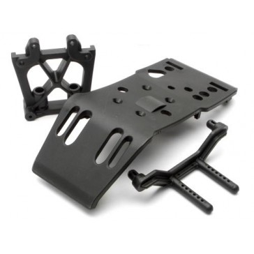 DISC.. SKID PLATE/BODY MOUNT/SHOCK TOWER SET (SAVAGE 21)