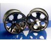 Wheels, All-Star 2.8 (black chrome) (Rustler, Stampede rear