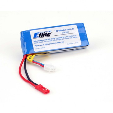 DISC..  7.4V 800mAh 2-Cellules LiPo, JST/Balance