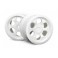 6 SPOKE WHEEL WHITE (83X56MM/2PCS)