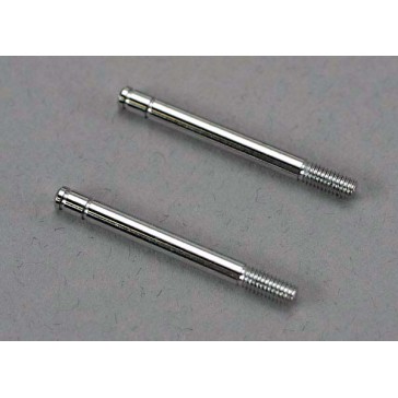 Shock shafts, steel, chrome finish (32mm) (2)