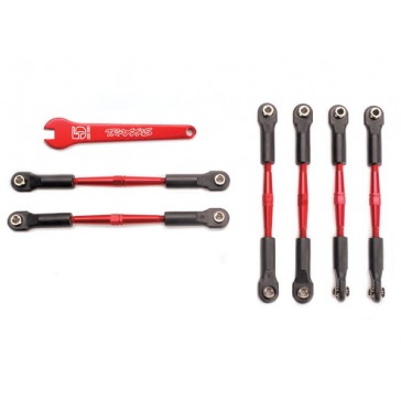 Turnbuckles, aluminum (red-anodized), camber links, 58mm (4)