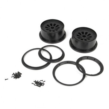 Wheel & Beadlock Set, Black (2), 5T