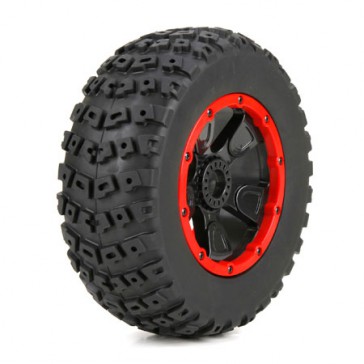 Left & Right Tire (1ea), Premounted: 1:5 4wd