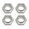 DISC.. 1/8TH NYLOC WHEEL NUTS SILVER (4)