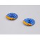 DISC.. Caliper Brake Disc CNC Alloy Blue/Gold (2pcs.) (for 1/10)