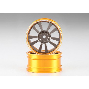 Alloy Rims 1/10 Touring Car "dI-Design" (grey/gold)